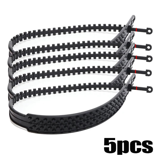 New Car Tire Chains &ndash; Durable Anti Skid Snow Traction black-5pcs