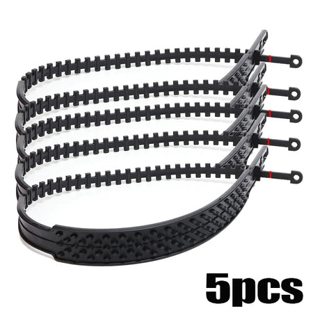 New Car Tire Chains &ndash; Durable Anti Skid Snow Traction black-5pcs