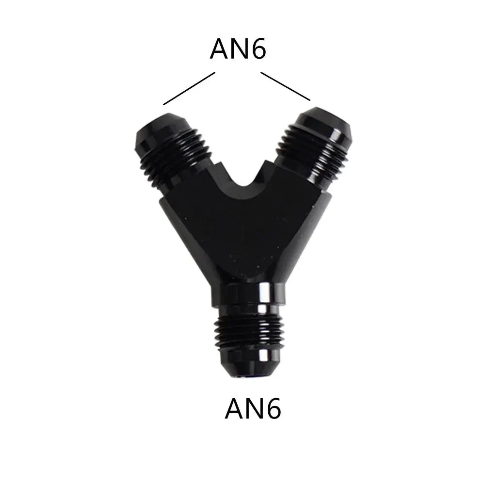 High Quality AN4 AN6 AN8 AN10 Y Adapter Block Male Thread Fuel Hose Fitting Adapters Tee Oil Pipe Joint Universal Aluminium by InterCyprus Trading Ltd