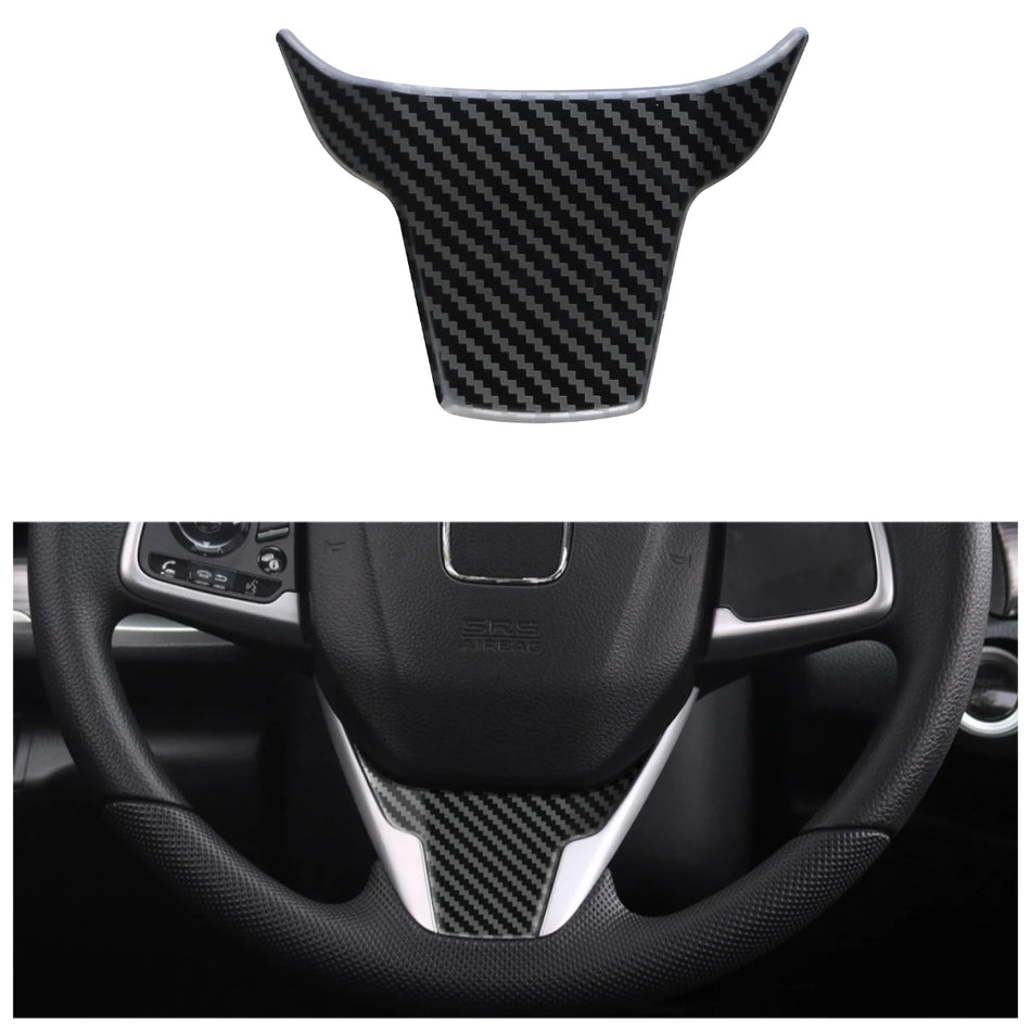 Copertura Finitura Pannello Volante Imitazione Fibra di Carbonio per Honda Civic Type R FK8