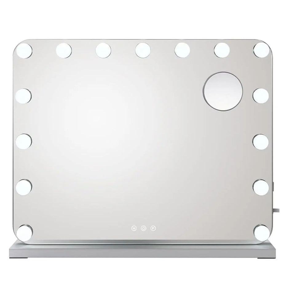 Espelho de Vaidade Hollywood com Luzes 15 LEDs Reguláveis USB