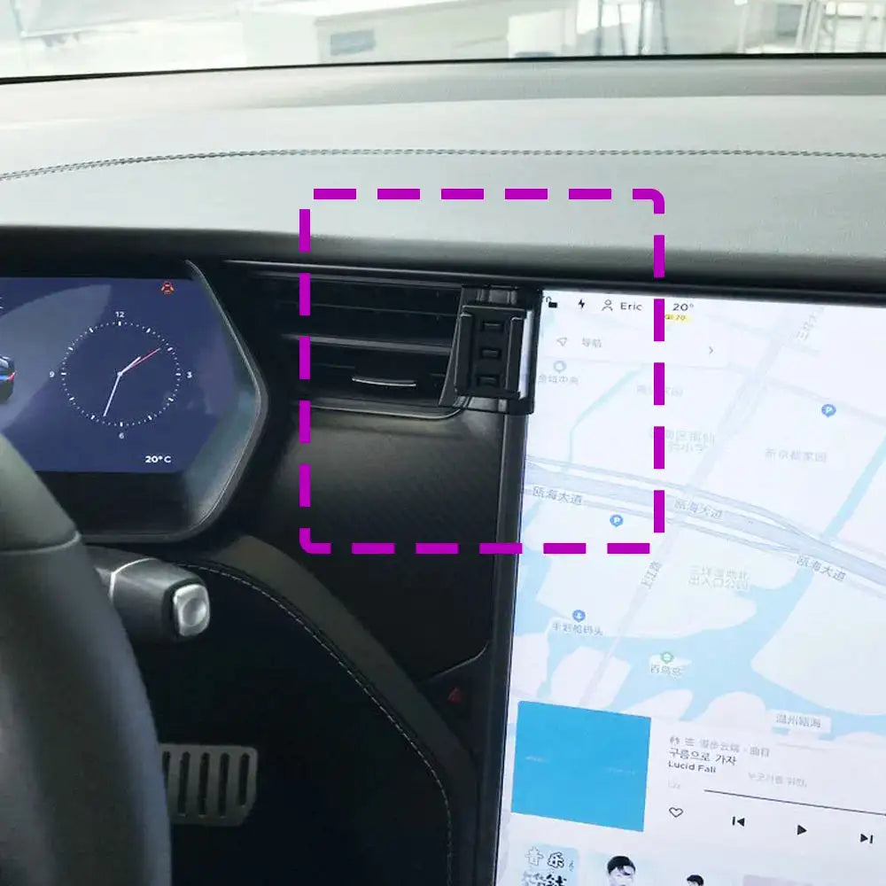 Tesla Model X S Wireless Charging Car Phone Holder Base