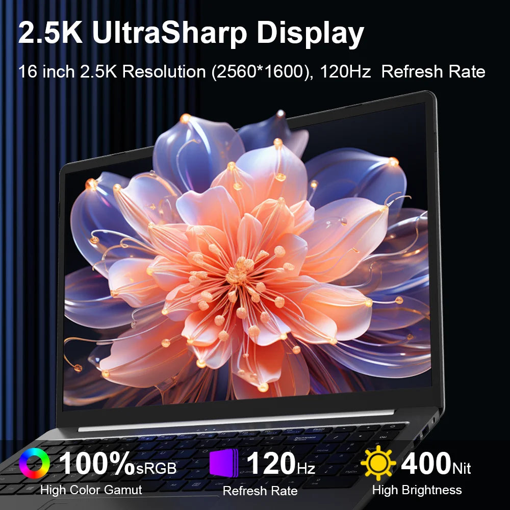 Ninkear A15 Pro Laptop &ndash; High-Performance AMD Ryzen 5 with 16-Inch 2.5K IPS Display
