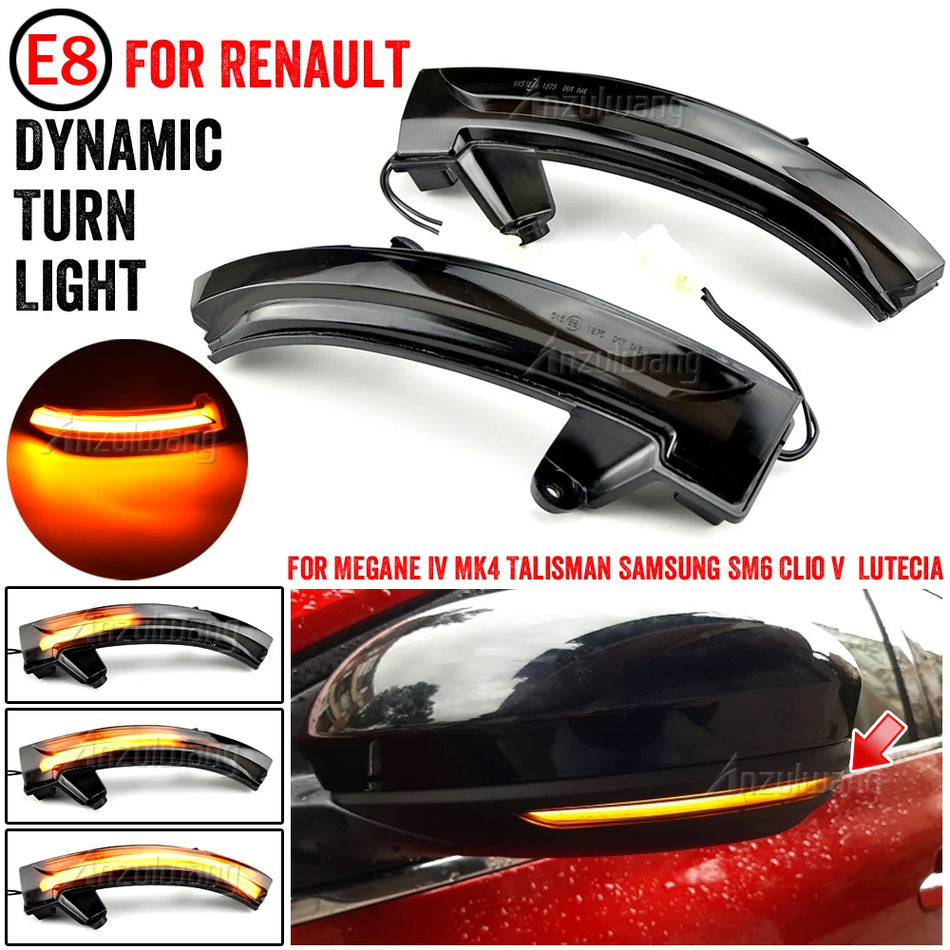 Luces de Señal de Giro para Espejo Lateral LED para Renault Megane IV Talisman W5W