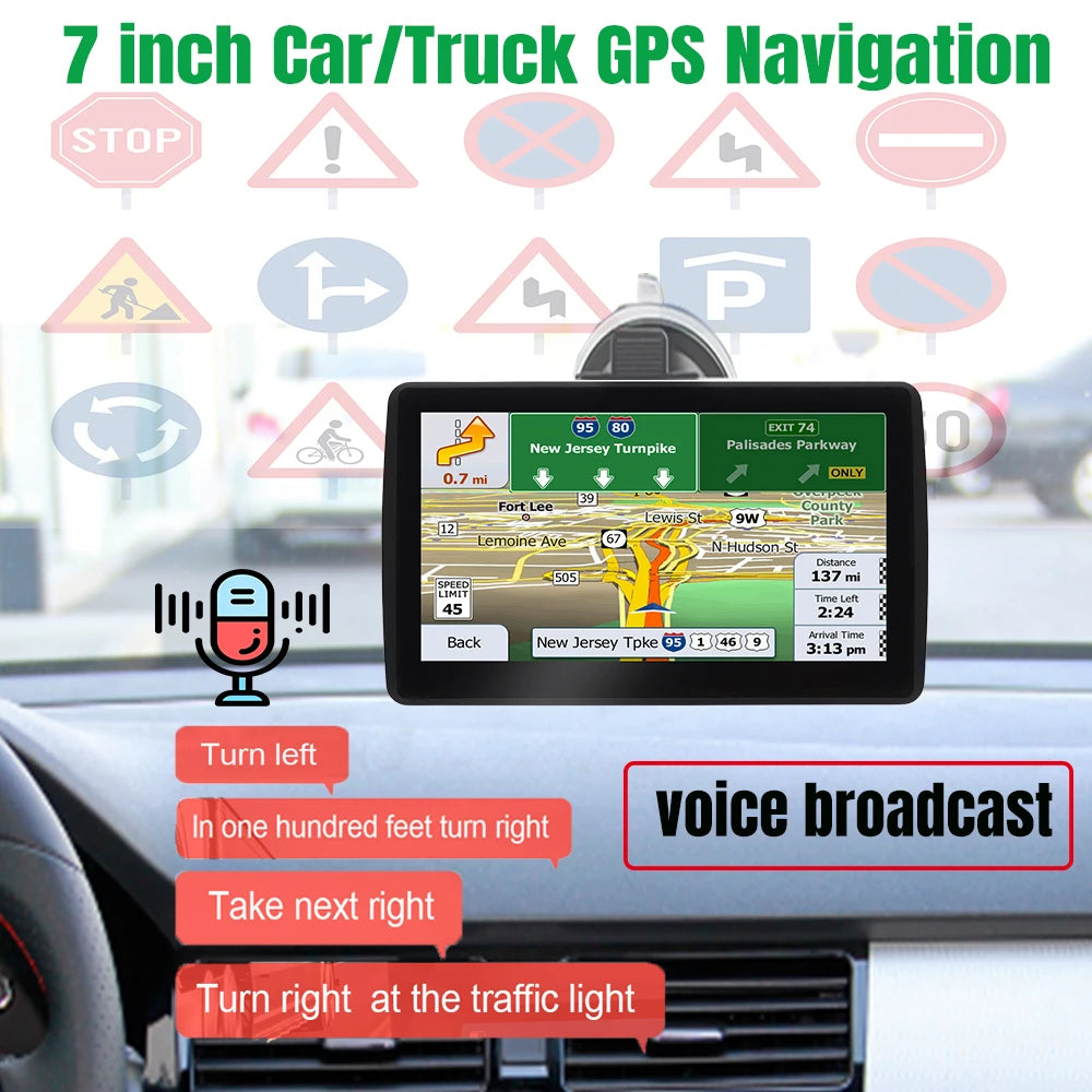 WEEKJOOY 7 Inch GPS Navigation &ndash; Free Map Updates for Europe and North America