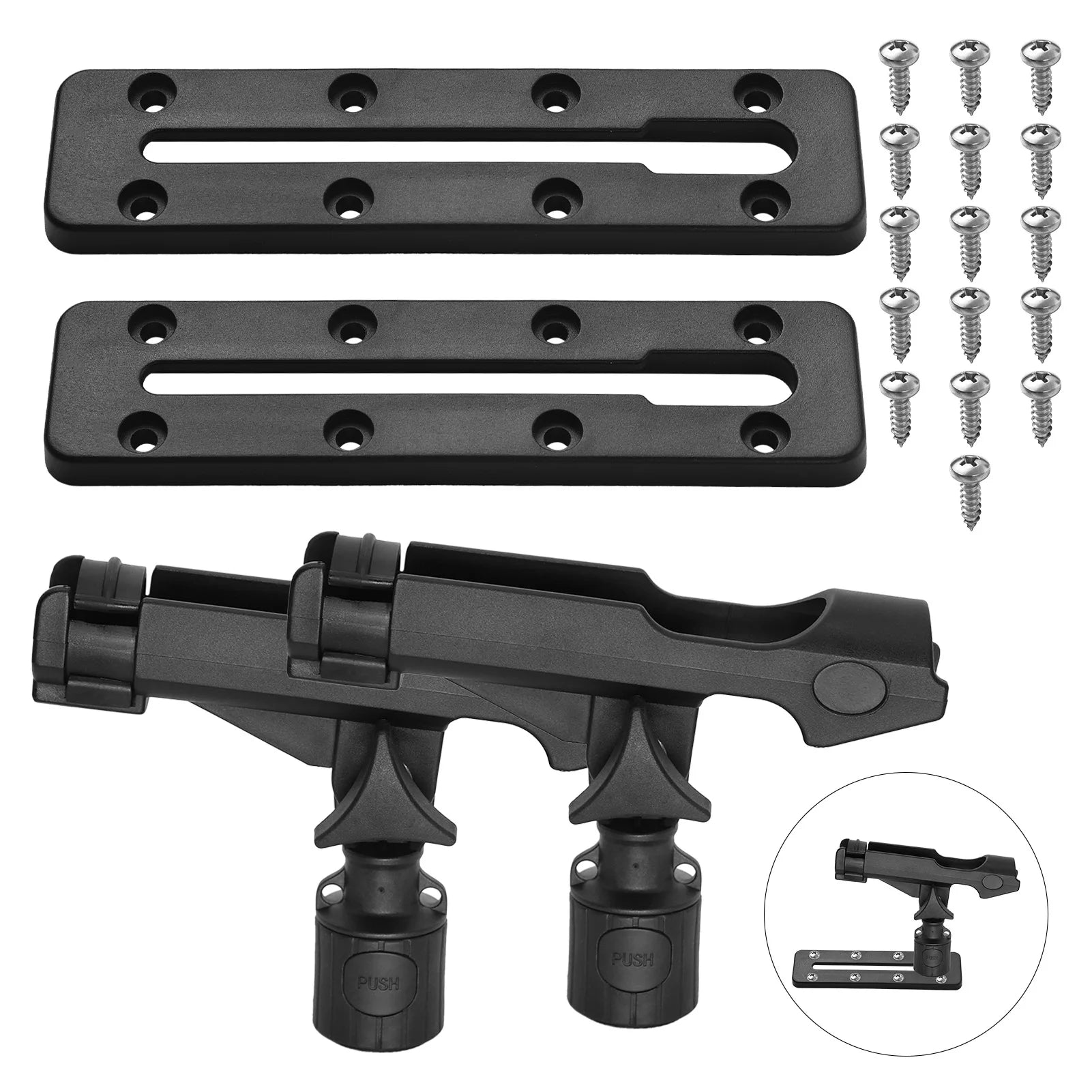Fishing Rod Holder Track Mount &ndash; Adjustable Kayak Rail Mount