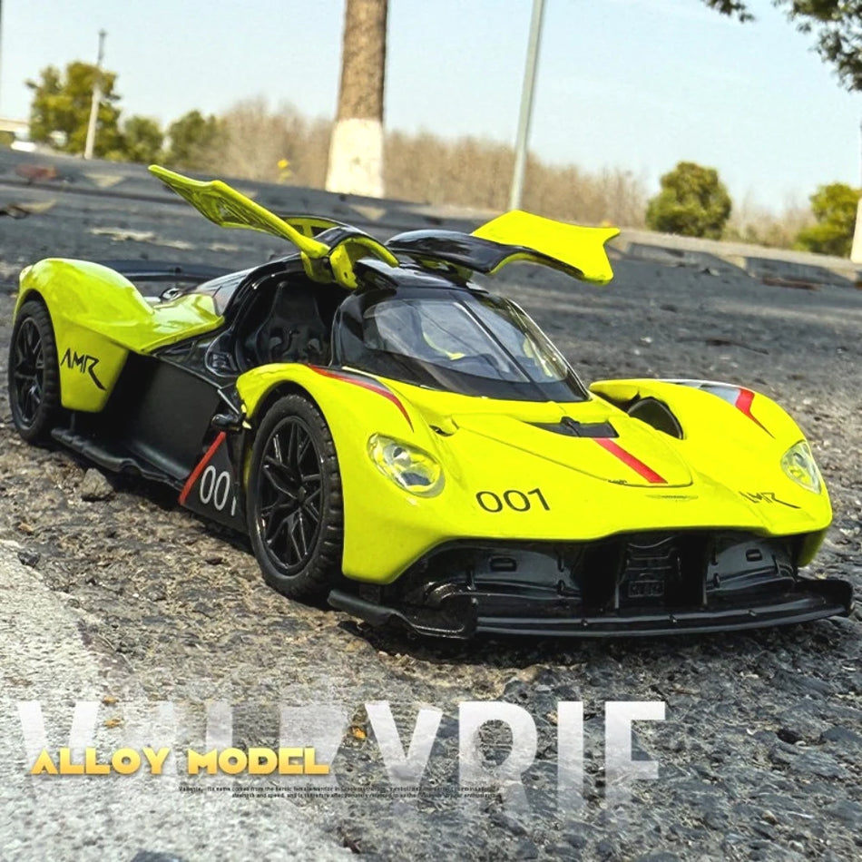 1:32 Diecast varnostni avto igrača z zvokom, povleci nazaj, kovinsko telo, plastična šasija