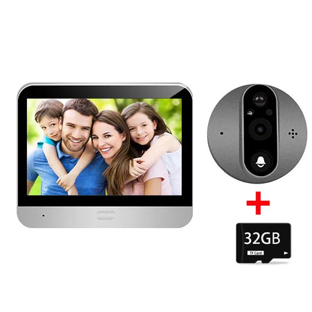 3MP Tuya Peephole Doorbell &ndash; 5000mAh Battery IR Vision With 32GB Card