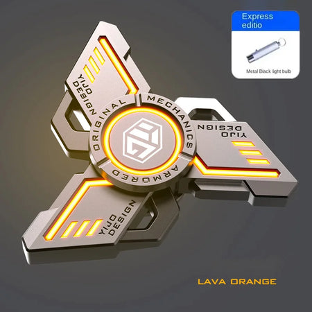 Luminous Antistress EDC Fidget Spinner - Alloy Metal Hand Toy for Kids &amp; Adults Multifunction-Orange / CHINA