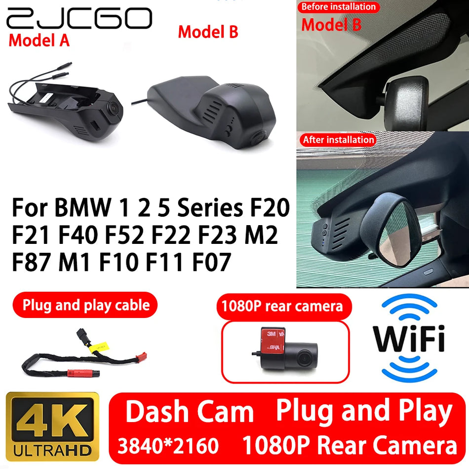 Dash Cam 4K priekinė ir galinė BMW F20/F21/F40/F52/F22/F23