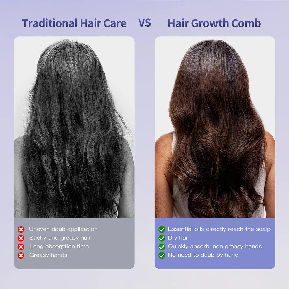 Hair Care Massage Comb &ndash; Vibration Scalp Massager with Spray Applicator