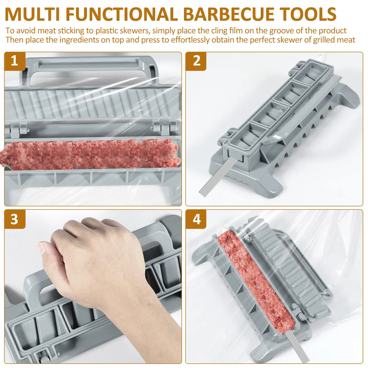Portable Kebab Maker - Easy Manual Reusable Tool for Perfect Grilling