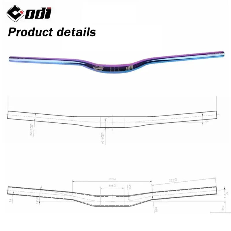 ODI MTB Bicycle Handlebar 7050 ALuminum Alloy Plating CNC MTB Handlebar 31.8*760mm Mountain Bike Handle Bar Bicycle Part by InterCyprus Trading Ltd
