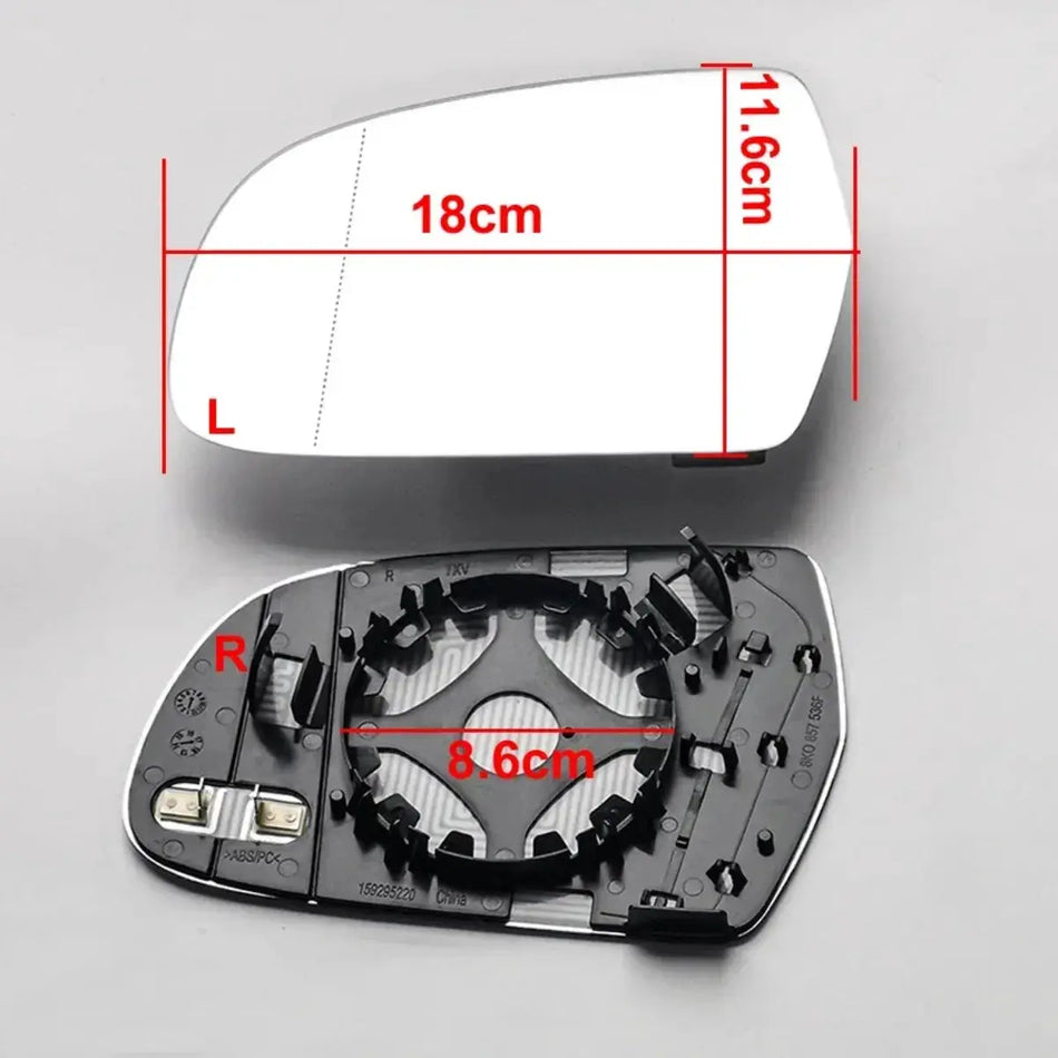 Heated Side Mirror Lens For Audi A4 A4L 2013-2016 With Backing Plate 8K0857536F by InterCyprus Trading Ltd