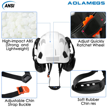 CE Construction Safety Helmet 4AQM0226 &ndash; Integrated Visor