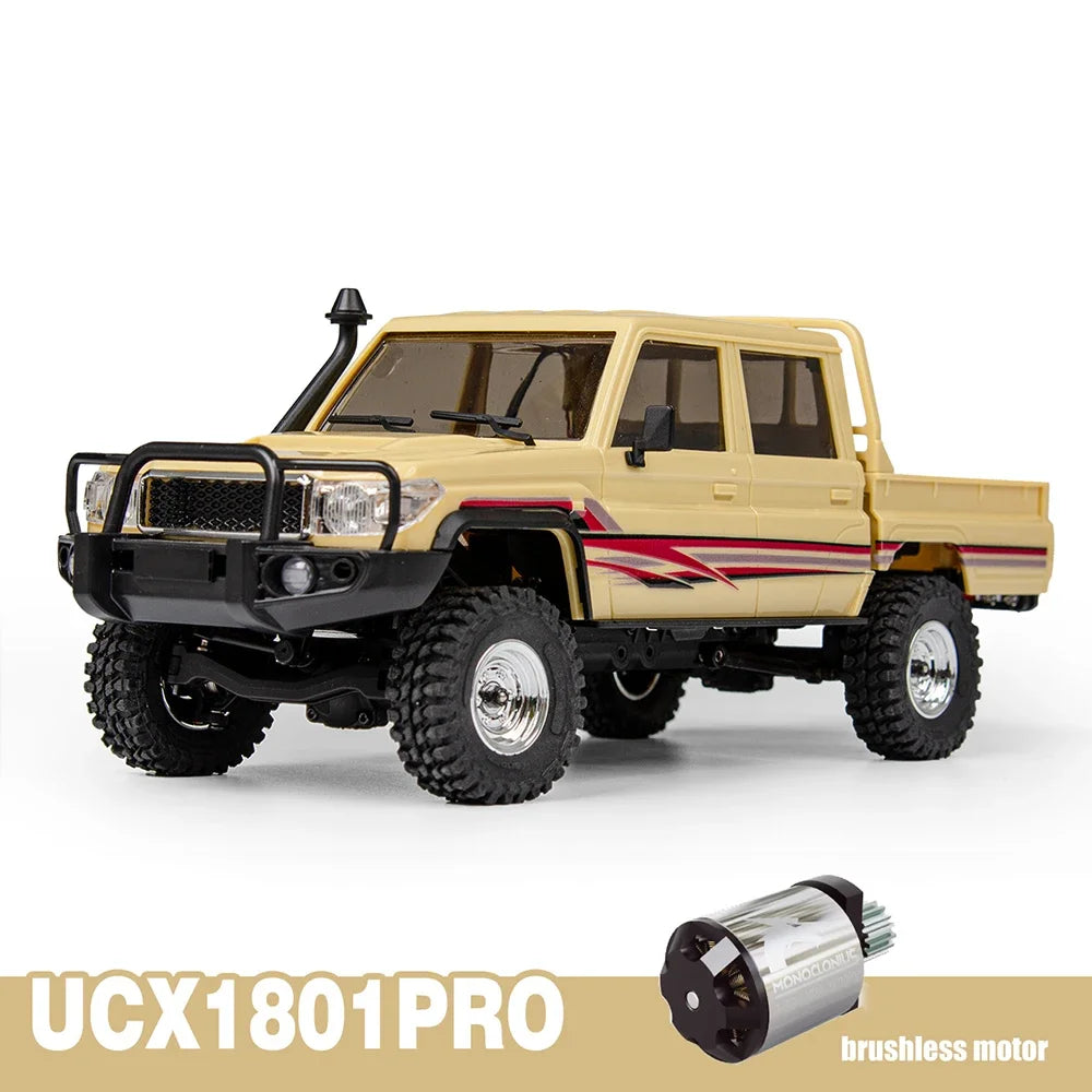 UCX1801PRO RC Car &ndash; Brushless 2.4GHz 4WD Off Road Cruiser Yellow