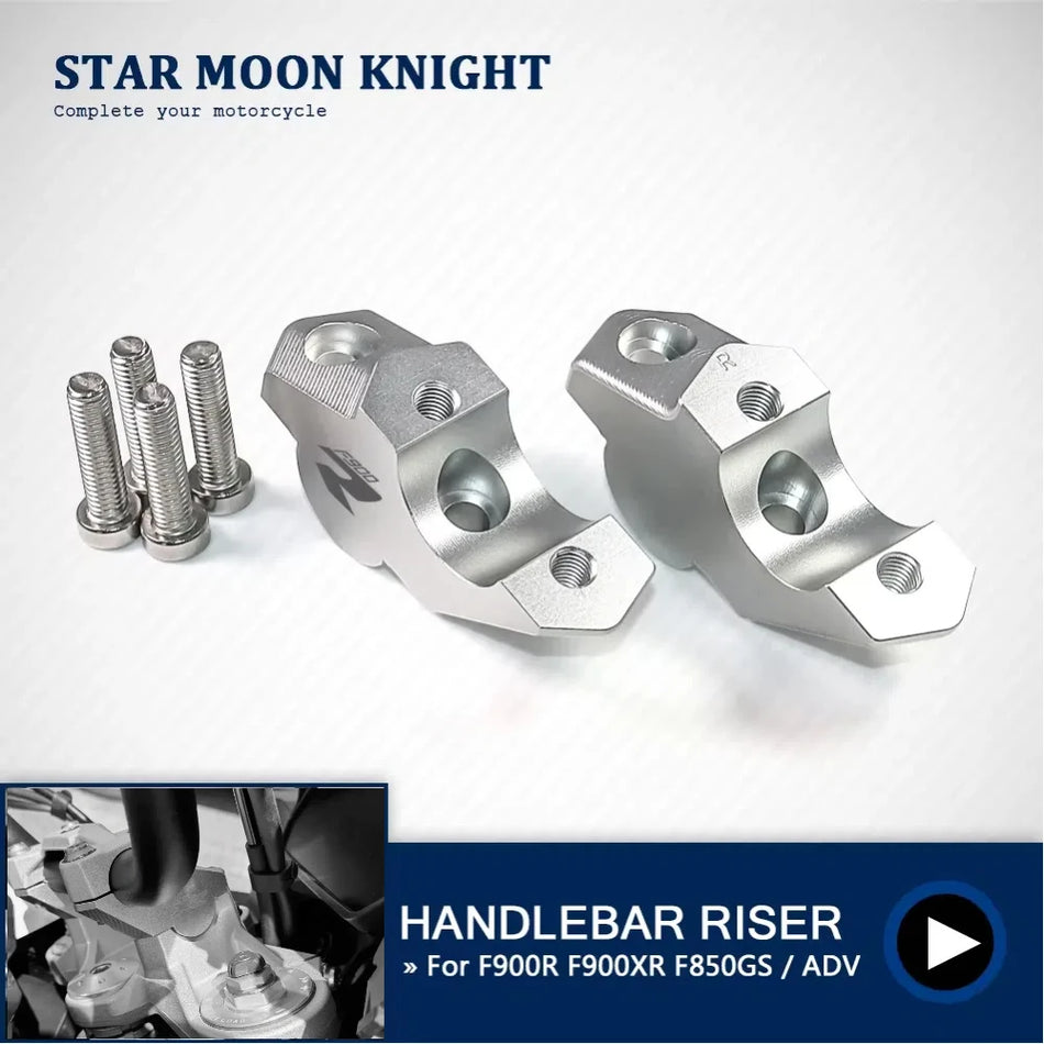 BMW F900R F900XR F850GS F 850 GS ADV Elevador de Guiador, Extensão de Abraçadeira de Barra Drag em Alumínio CNC