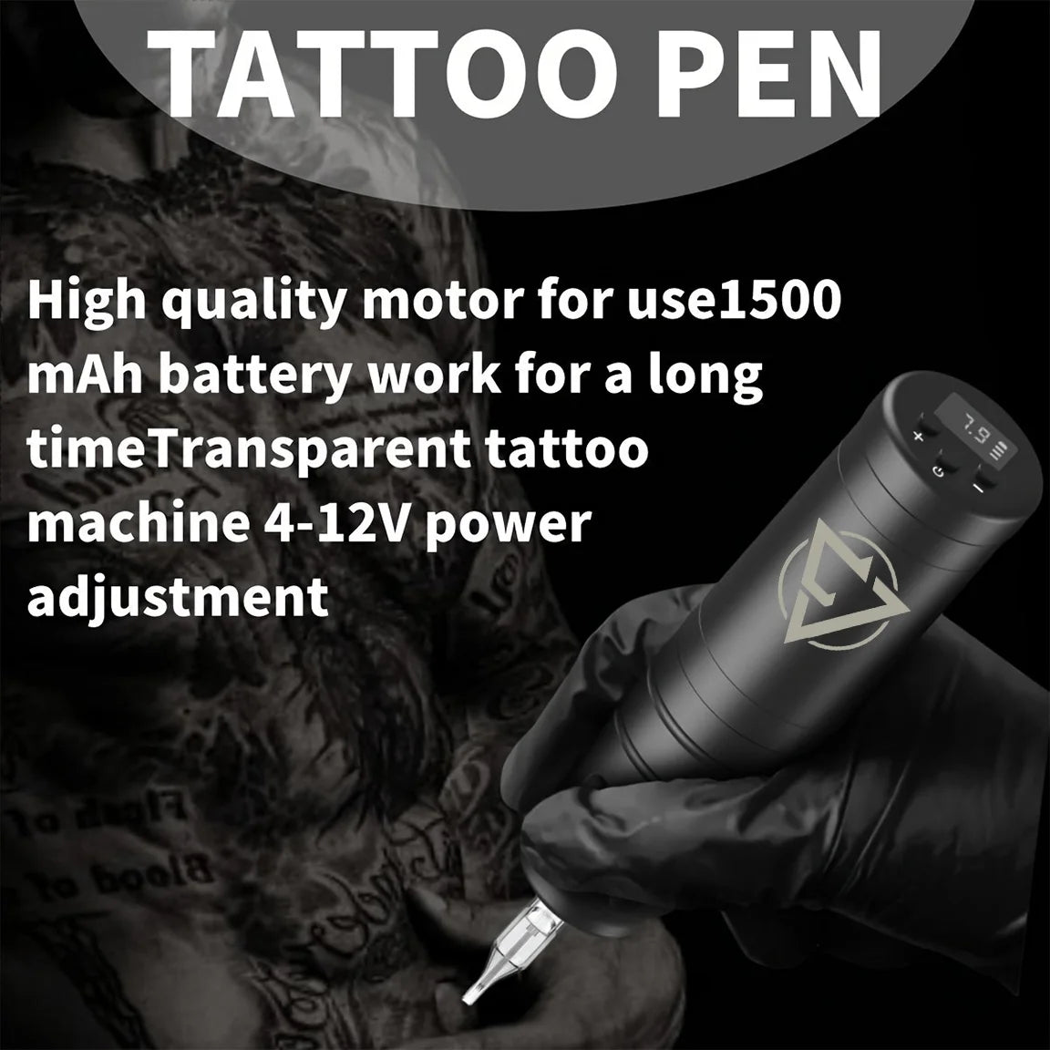 Wireless Tattoo Machine 1500mAh Battery &ndash; Long Battery Life