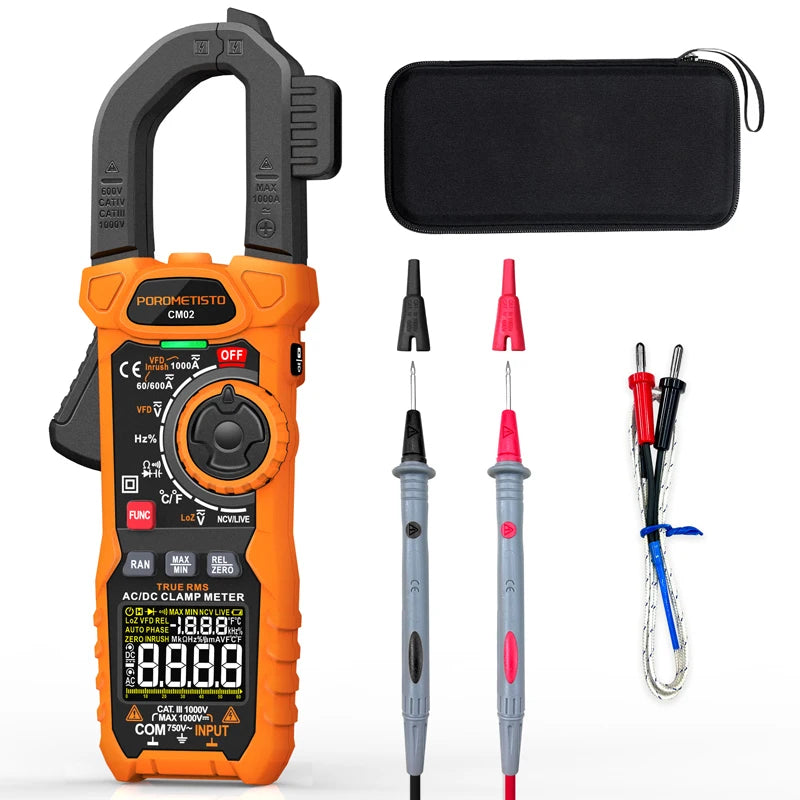 1000A Digital Clamp Meter ACDC Current, Voltage and NCV