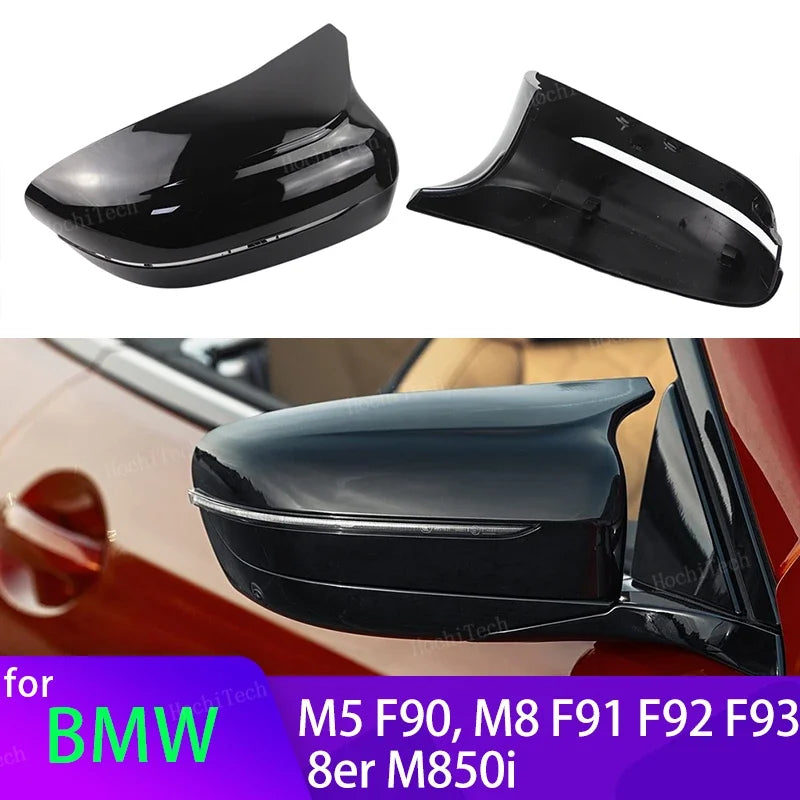 Išoriniai veidrodžių dangteliai anglies pluošto išvaizda BMW M5 F90 M8 F91 F92 F93