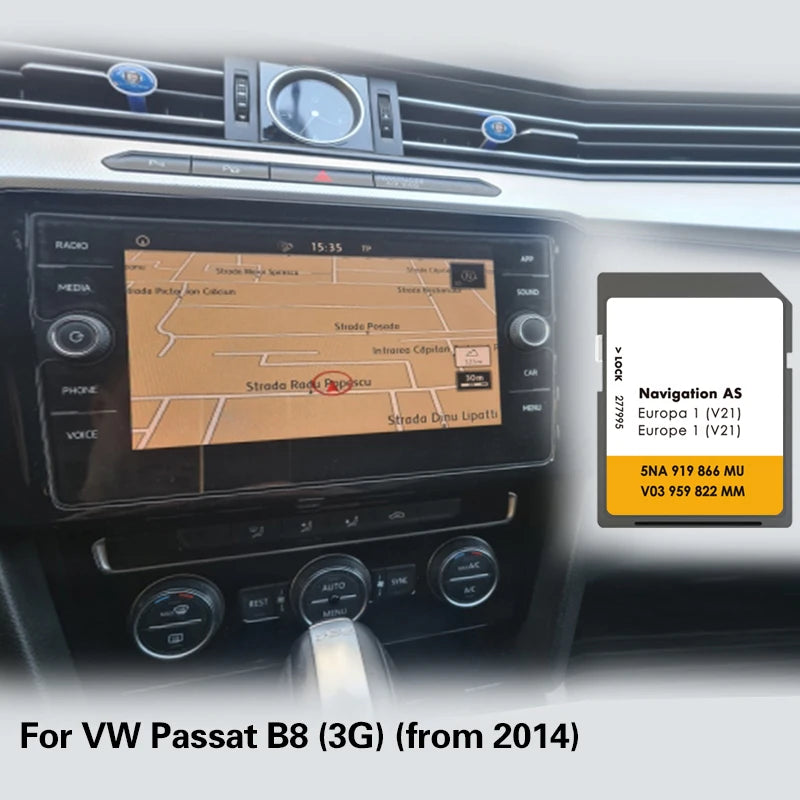 VW Passat B8 2014 Sat Nav 32GB SD Card &ndash; EU Spain UK Maps CHINA / for Passat B8