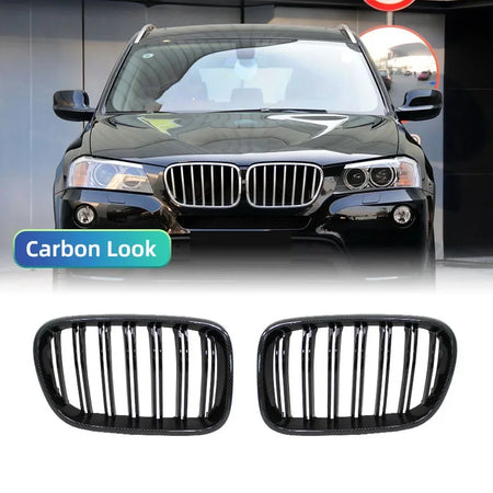 For BMW X3 F25 2010 2011 2012 2013 Front Kidney Grilles Matte Gloss Black Replacement Racing Bumper Body kit by InterCyprus Trading Ltd