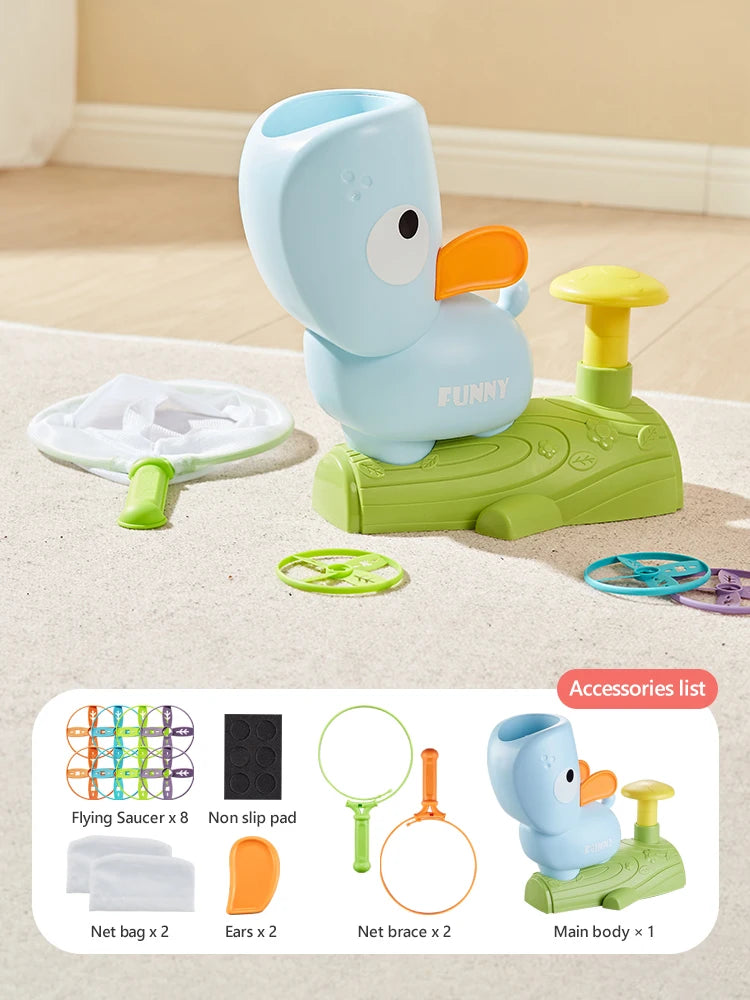 Air Discs Launcher &ndash; Fun Indoor and Outdoor Flying Game Blue