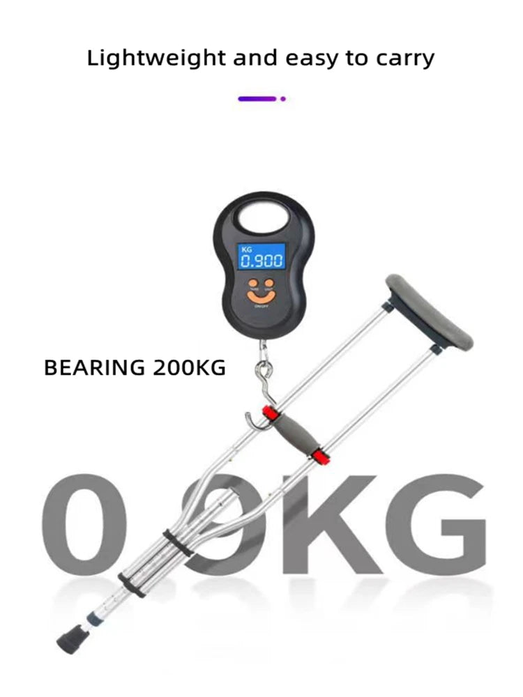 Boxym Aluminum Alloy Detachable Crutches &ndash; Lightweight and Adjustable Mobility Aid