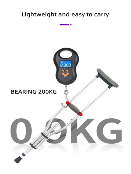 Boxym Aluminum Alloy Detachable Crutches &ndash; Lightweight and Adjustable Mobility Aid