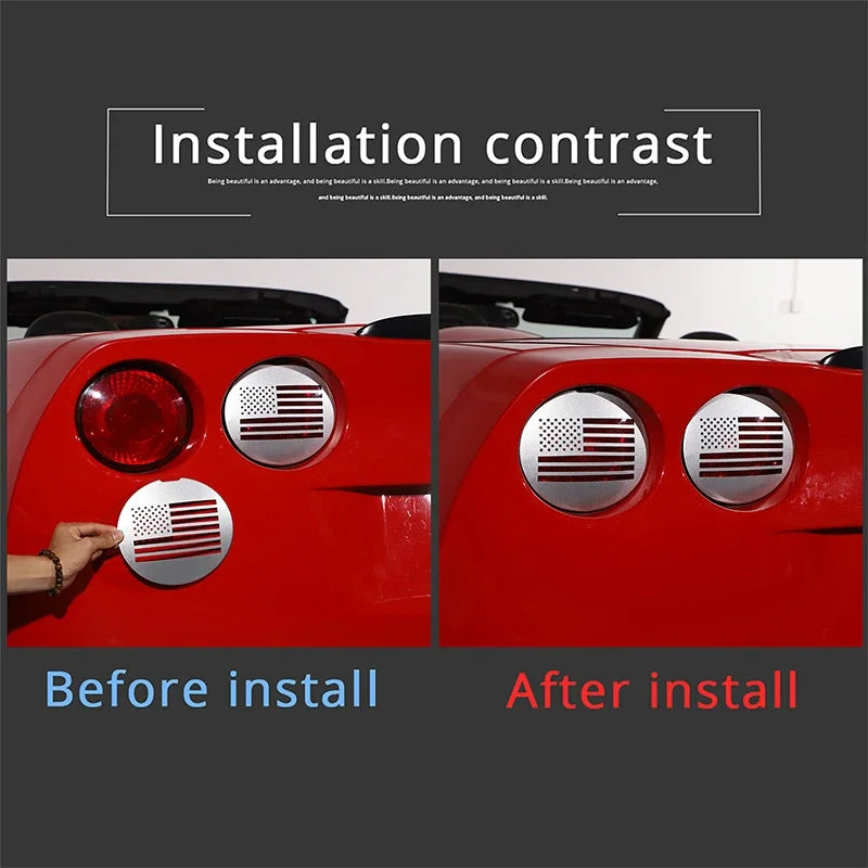 Rostfritt stål bakljuslappar för Corvette C6 4 stycken