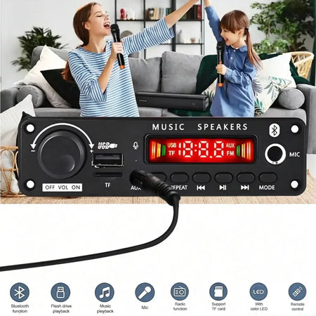 KEBIDUMEI 400W Amplifier Bluetooth MP3 WMA APE Decoder Board DC8-26V Car Audio Microphone USB TF FM Radio DIY Mp3 Music Player by InterCyprus Trading Ltd