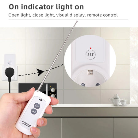 AL09G-RC Remote Control Socket - EU Plug 433MHz Wireless
