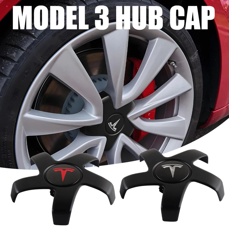 Wheel Center Hub Caps with Logo for Tesla Model 3 Model Y