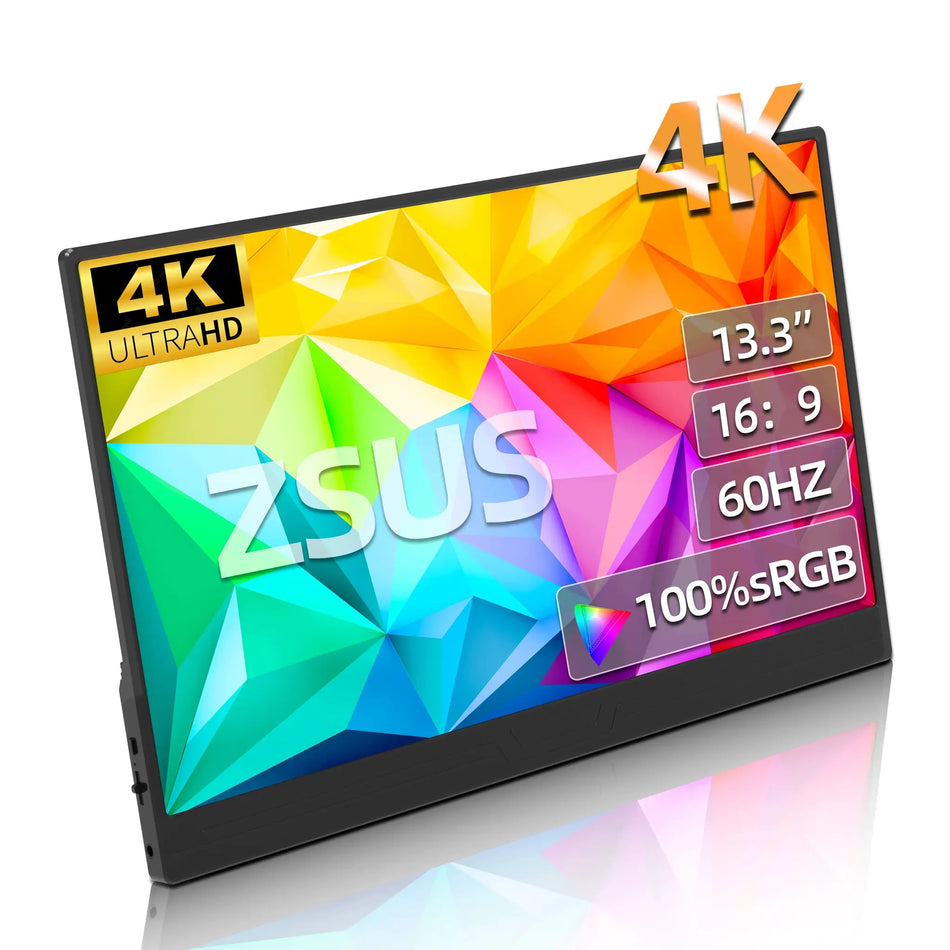13 Inch 4K Portable Monitor With Hdr10 For PC Laptop Console by InterCyprus Trading Ltd