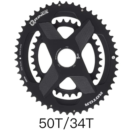 3D Crank BCD Straight Mounted Double Link Elliptical Rotor &ndash; Titanium Alloy Durability Chainwheel 50 34OVAL