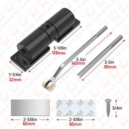 KAK Automatic Door Closer &ndash; Adjustable Soft Closing Hydraulic Buffer black