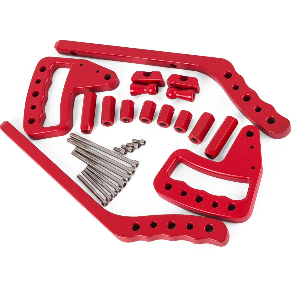 Set di 4 pezzi di maniglie in alluminio anteriori e posteriori per Jeep Wrangler JK