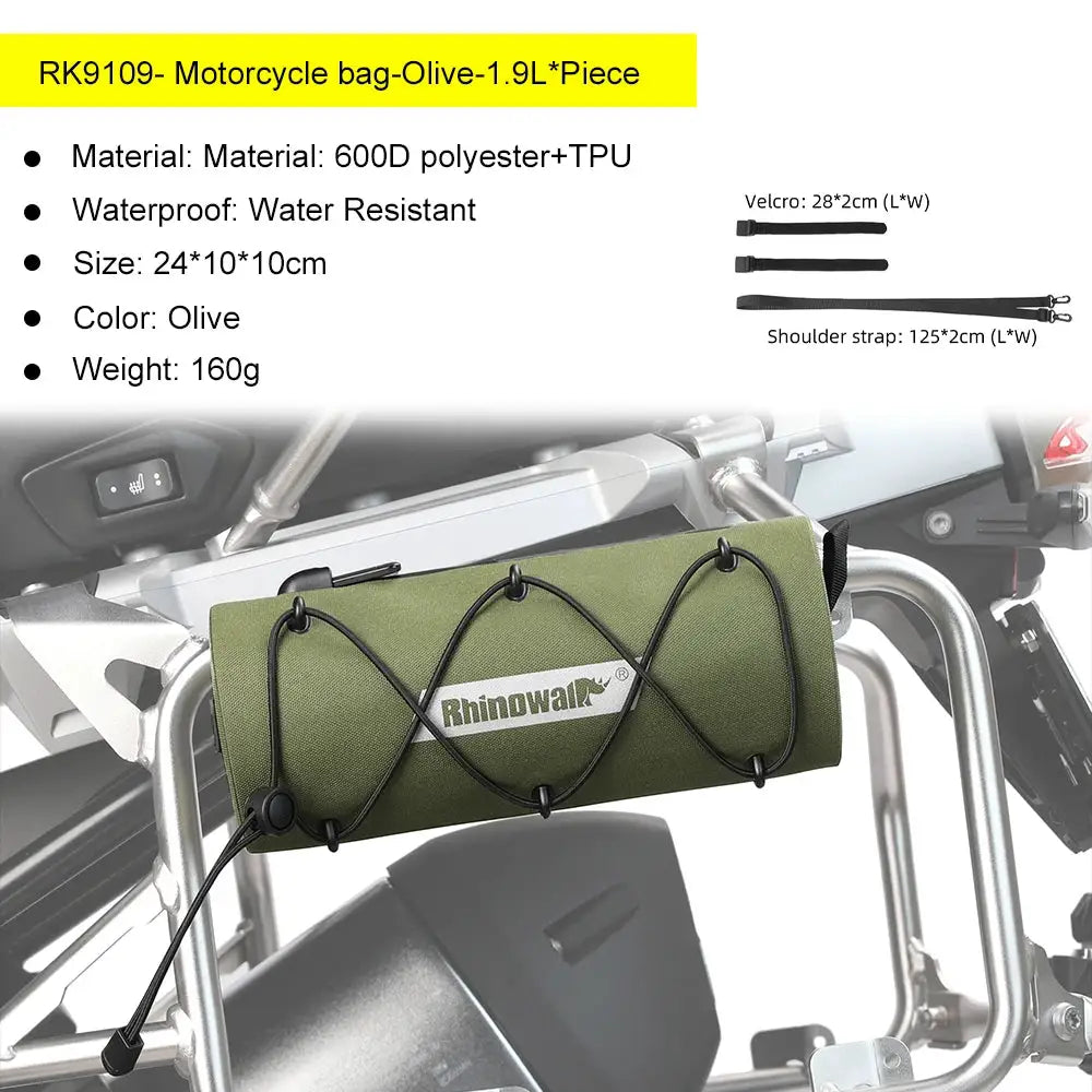Rhinowalk Motorcycle Saddle Bag 100%Waterproof Motorbike Tank Fork Bag Motor Frame Crash Bars Bag Repair Tool Placement Case by InterCyprus Trading Ltd