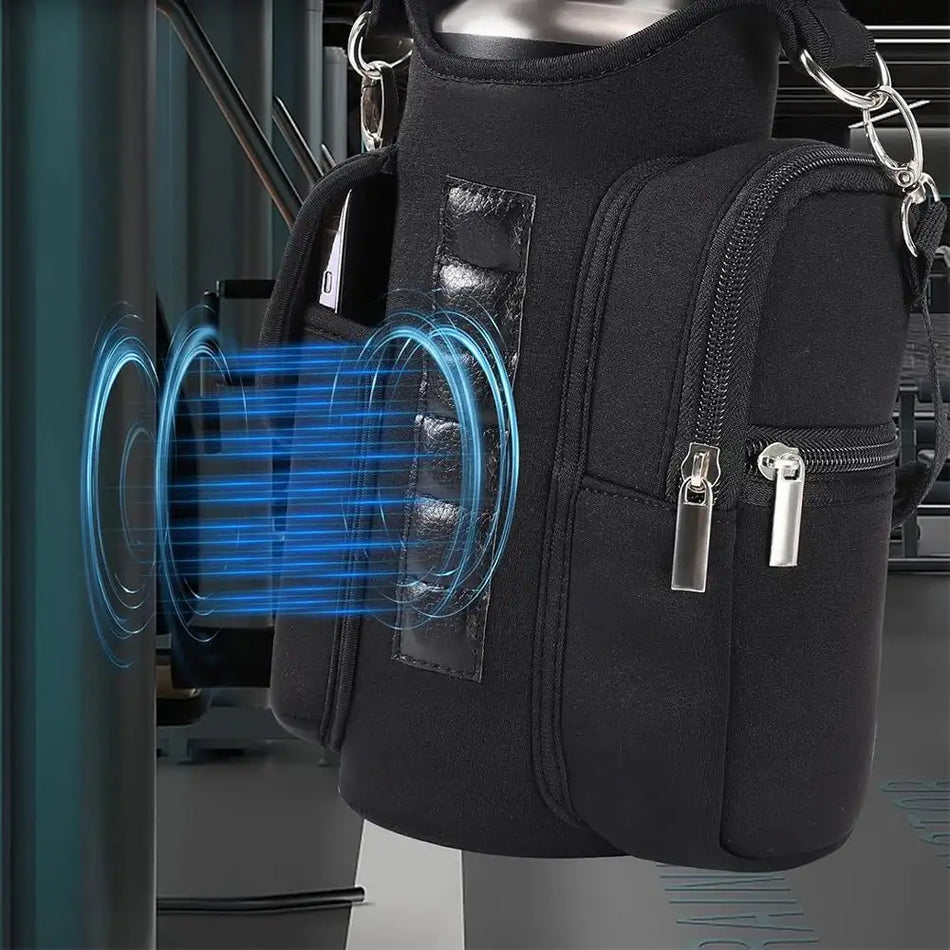 Magnetic Gym Bag Crossbody Water Bottle Pouch Phone Holder
