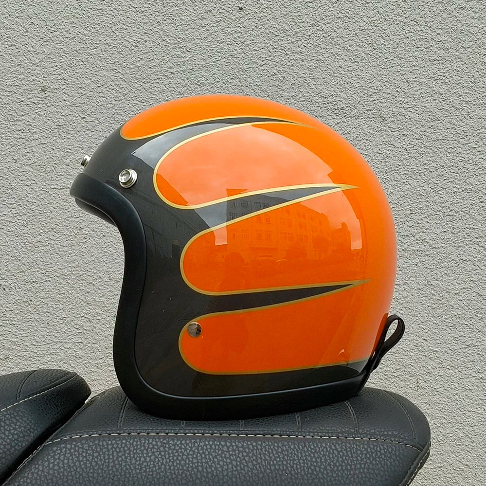Vintage TT&amp;COCASCOS Cafe Racer 500TX Lightweight Fibreglass Motorcycle Helmet 2 / XL