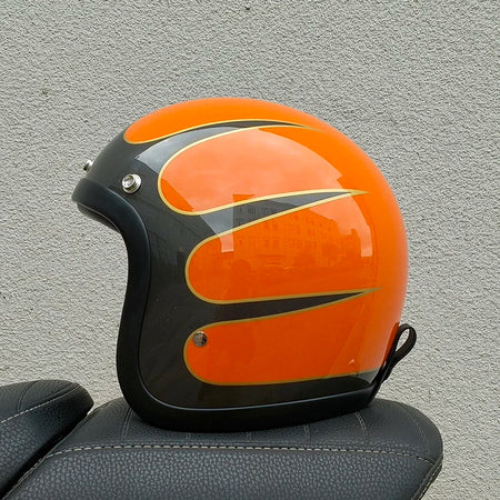 Vintage TT&amp;COCASCOS Cafe Racer 500TX Lightweight Fibreglass Motorcycle Helmet 2 / XL
