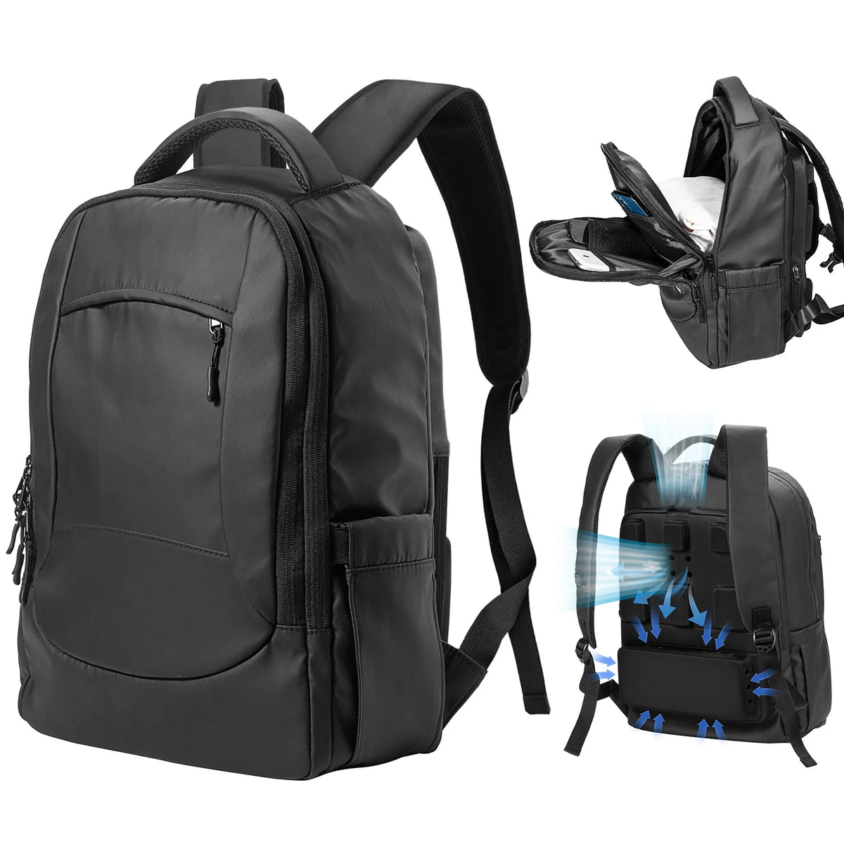 Lixada Backpack With Cooling Fan &ndash; Three-Stage Wind style C 1pcs bag
