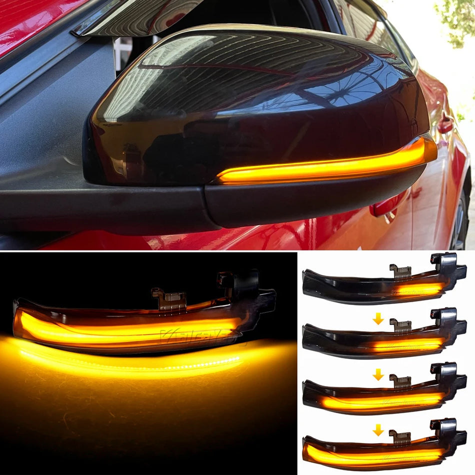 2X LED Dynamic Turn Signal Blinker Lamp Sequential Side Mirror Indicator Light For Volvo V40 CC II V60 S60 2011-2018 S80 V70 III