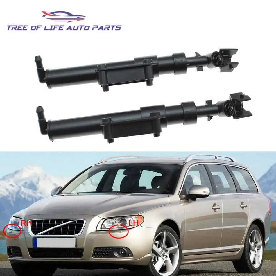Priekšējā luktura mazgātāja sprauslas komplekts Volvo XC70 II, V70 III, S80 II kreisā un labā