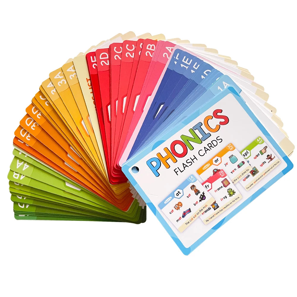 Kids Phonics Learning Cards &ndash; Engaging Vocabulary Building Phonics