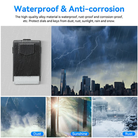 Awapow Metal Password Key Box &ndash; Wall Mounted 4 Digit Lock