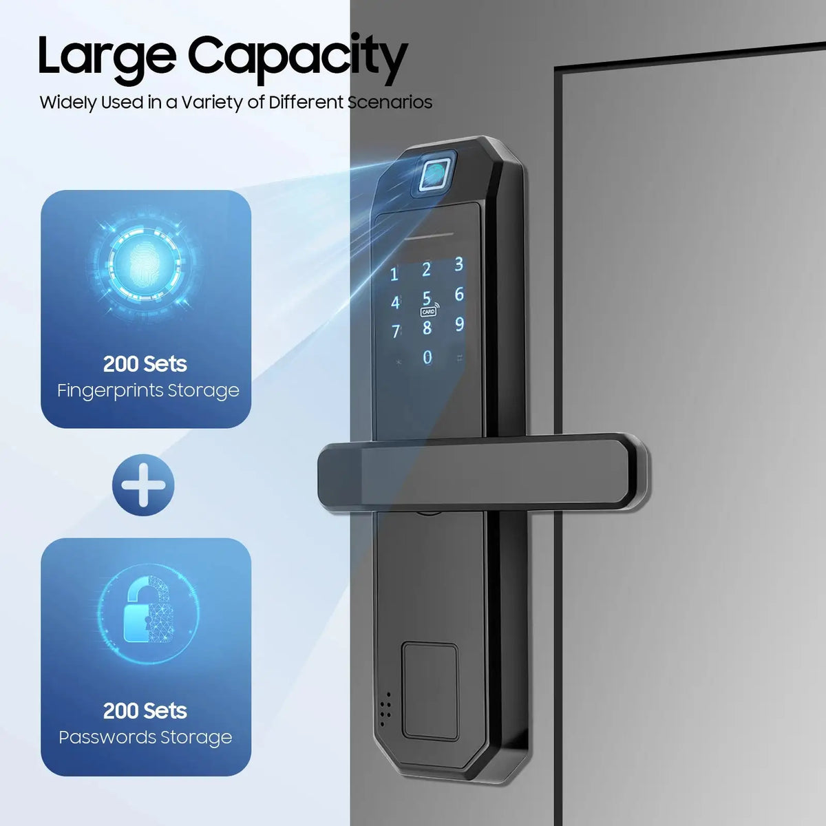 Smart Door Lock Zinc Alloy Keypad Lock &ndash; Anti-Peep Design