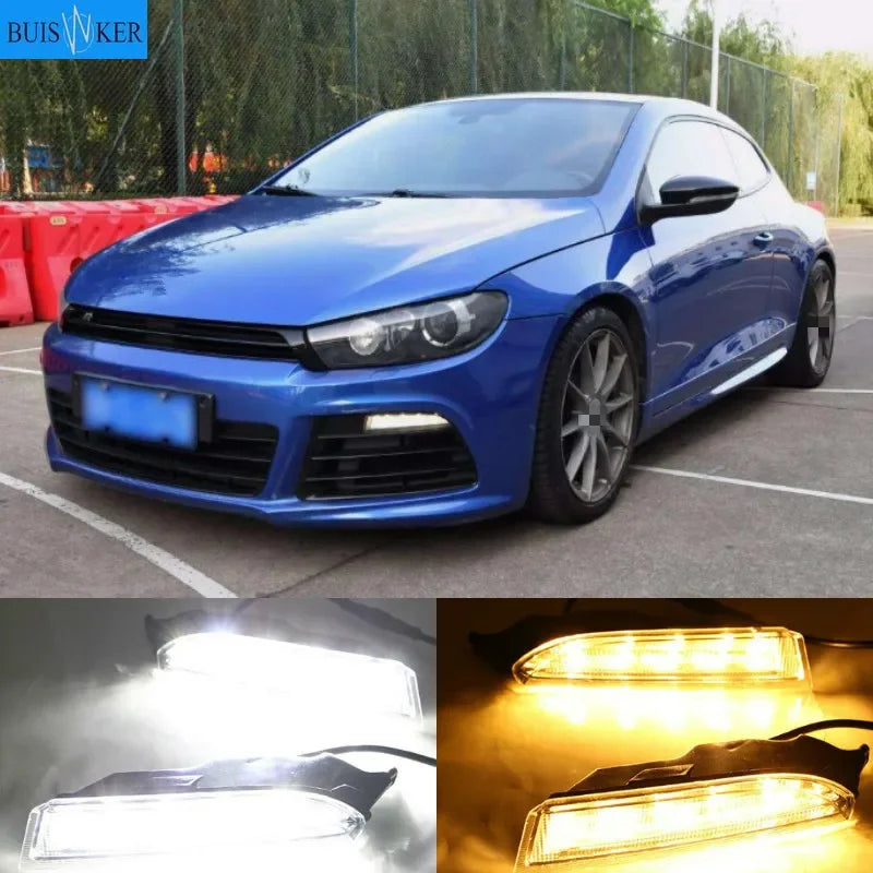 2 szt. Volkswagen Scirocco R 2010 2014 LED DRL Lampa dzienna