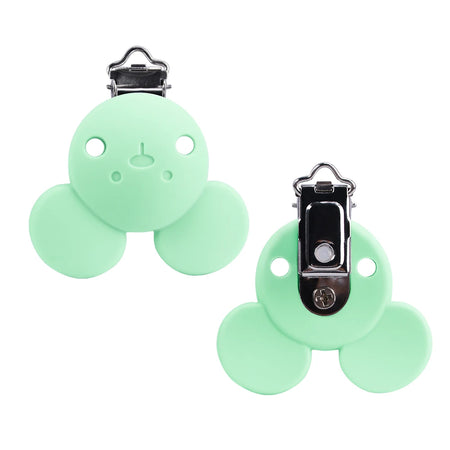 Lofca 5-Pack Silicone Baby Pacifier Clips - Safe &amp; Stylish Teething Gifts M-mint