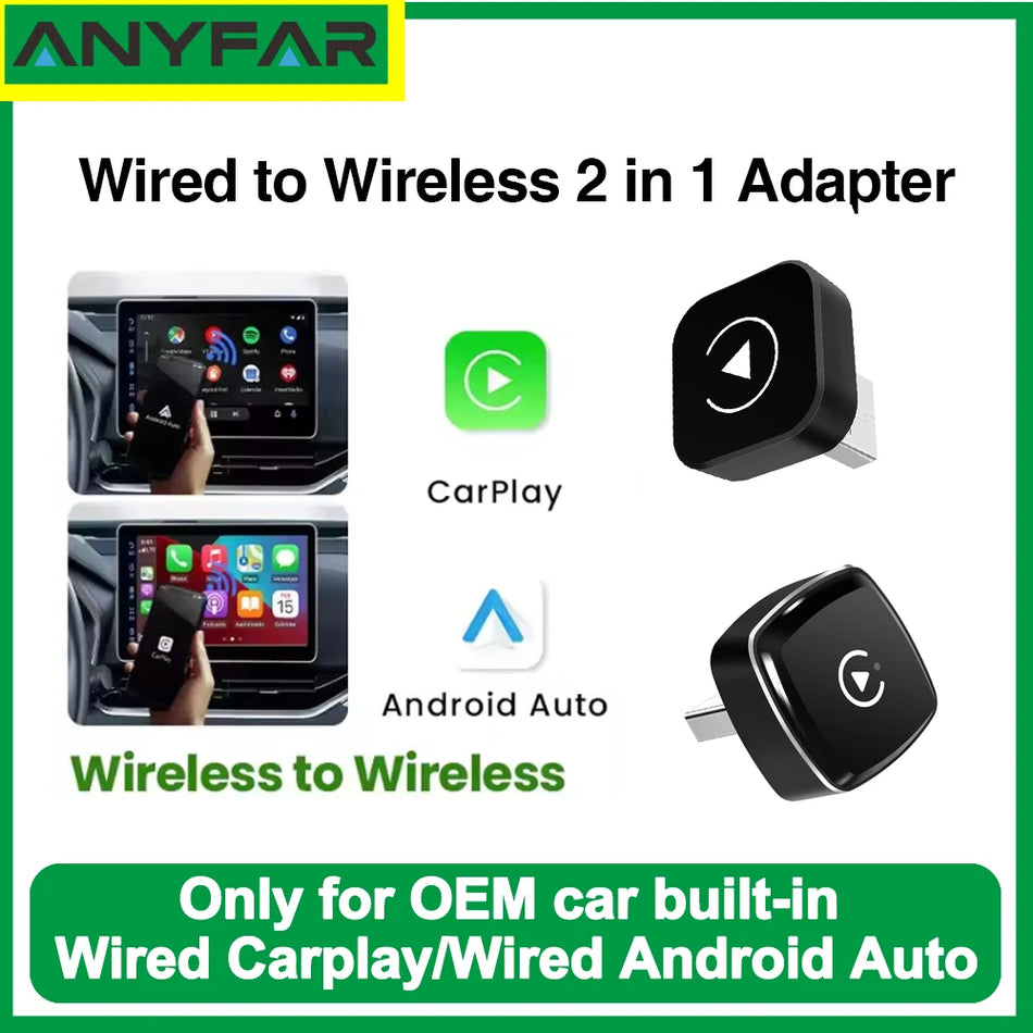 Draadloze CarPlay-adapter voor iPhone, Plug and Play auto-stereo-upgrade